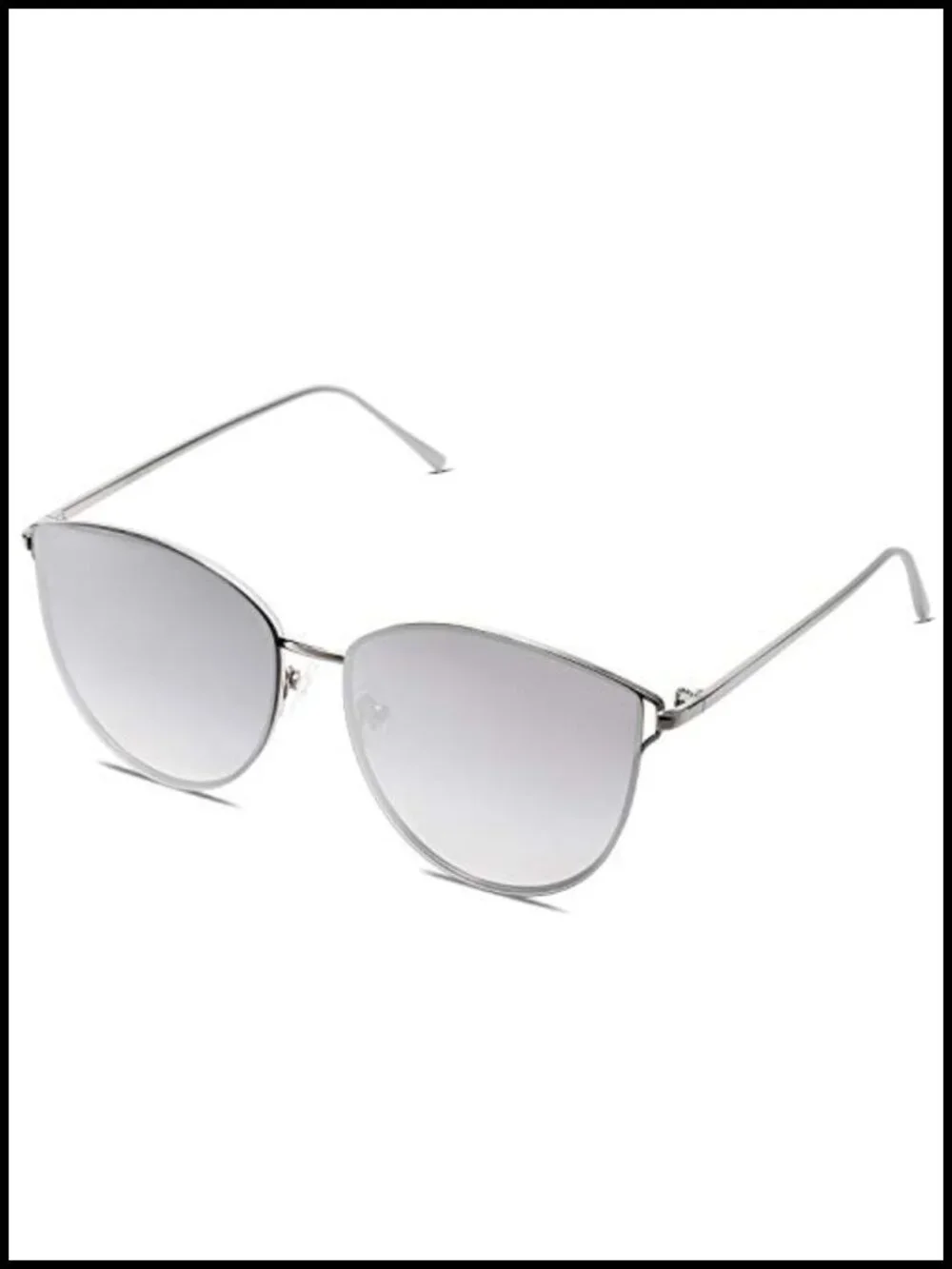 Round Metal Frame Sunglasses for Women UV400 Flash Mirror Lens